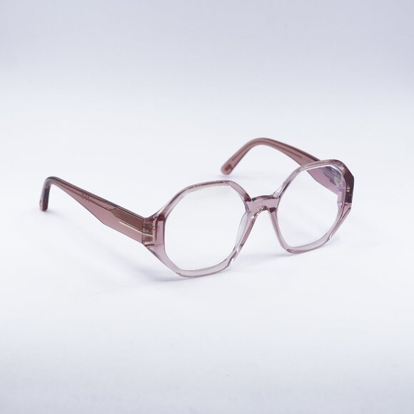 Tom Ford FT5967-B 072 Eyeglasses Pink 53mm Geometric Frame - Picture 1 of 10